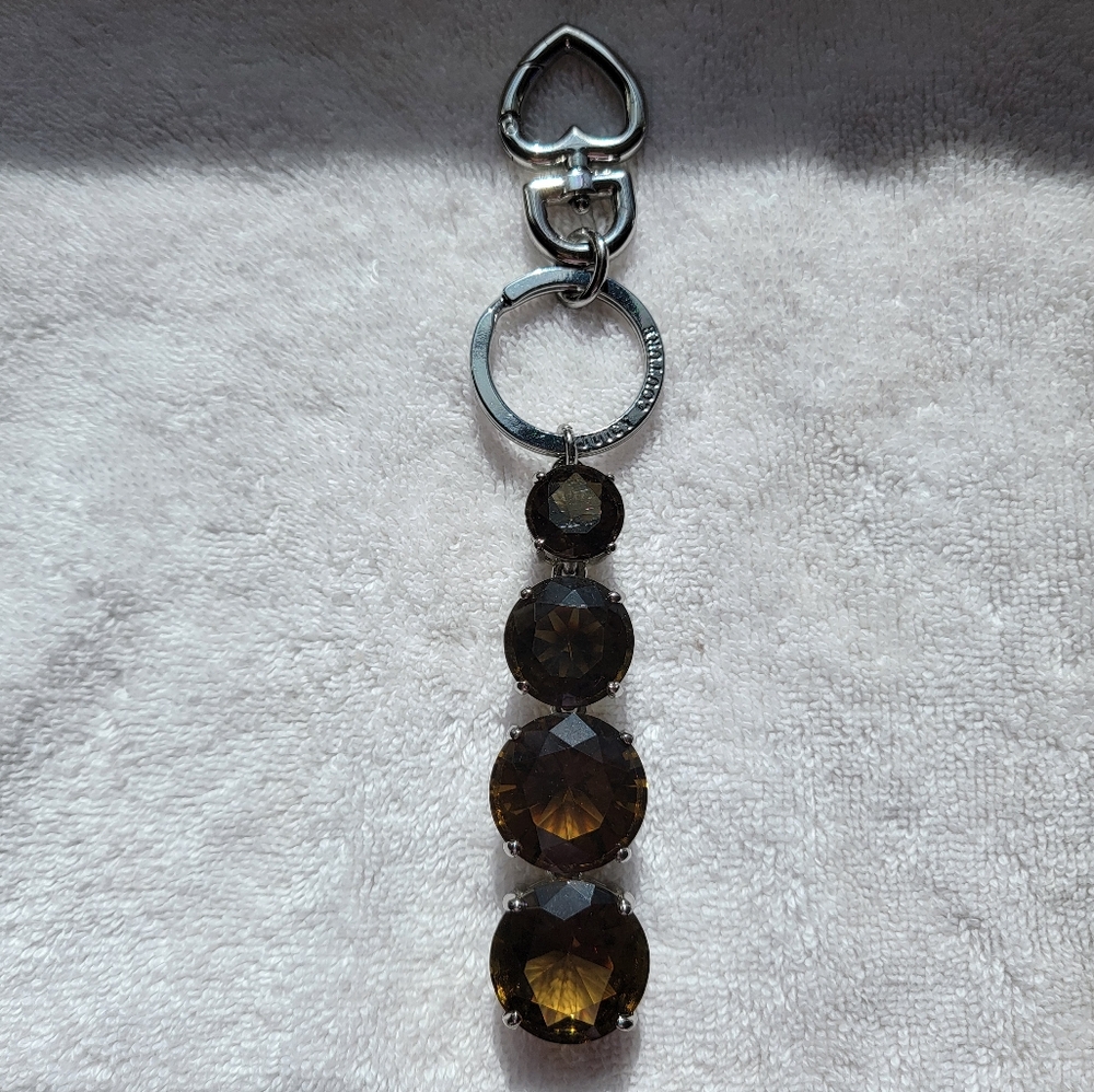 Y2K Juicy Couture 4 Brown Gem Stone Key Fob Charm